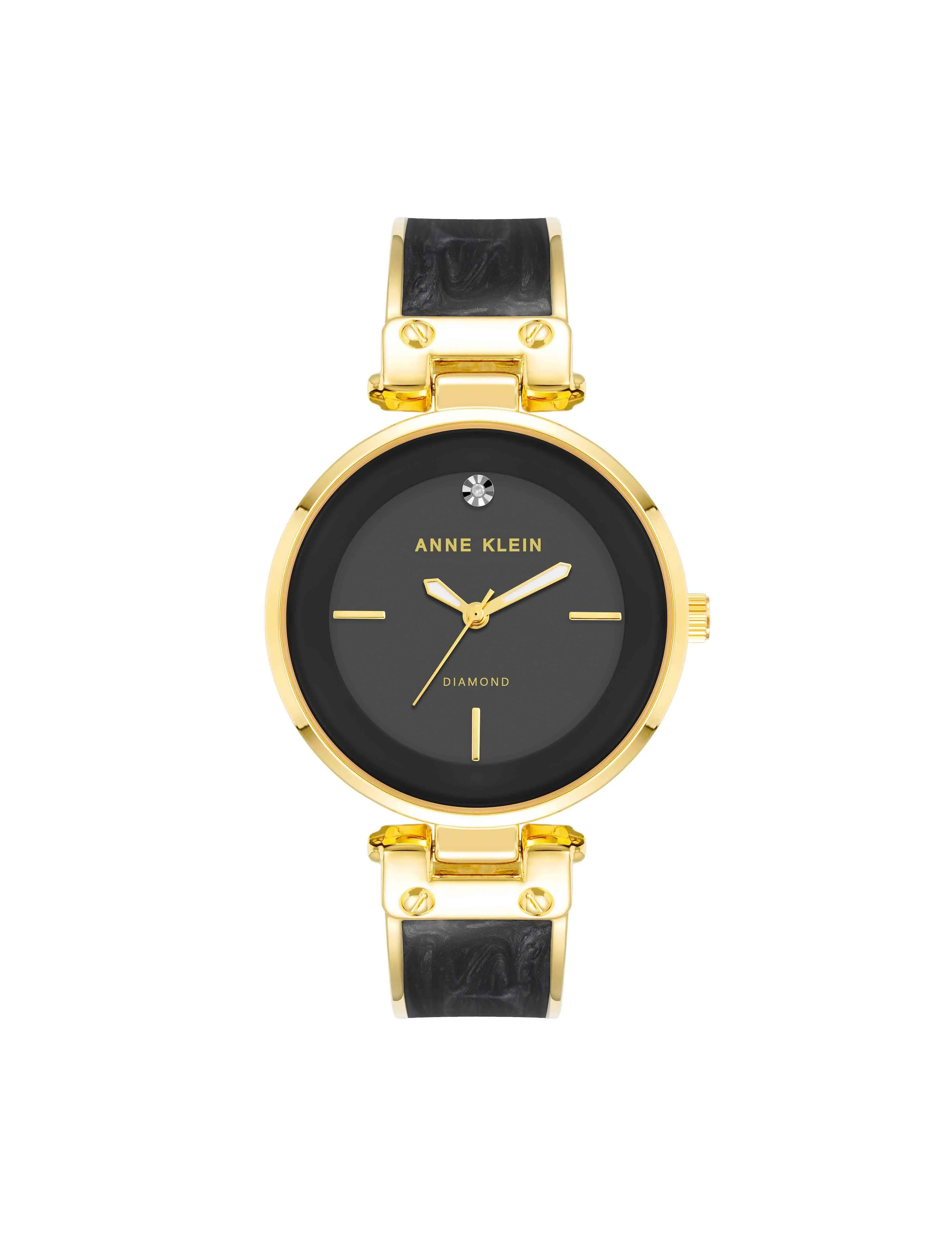 Diamond Accented Bangle Bracelet Watch sold by Anne Klein