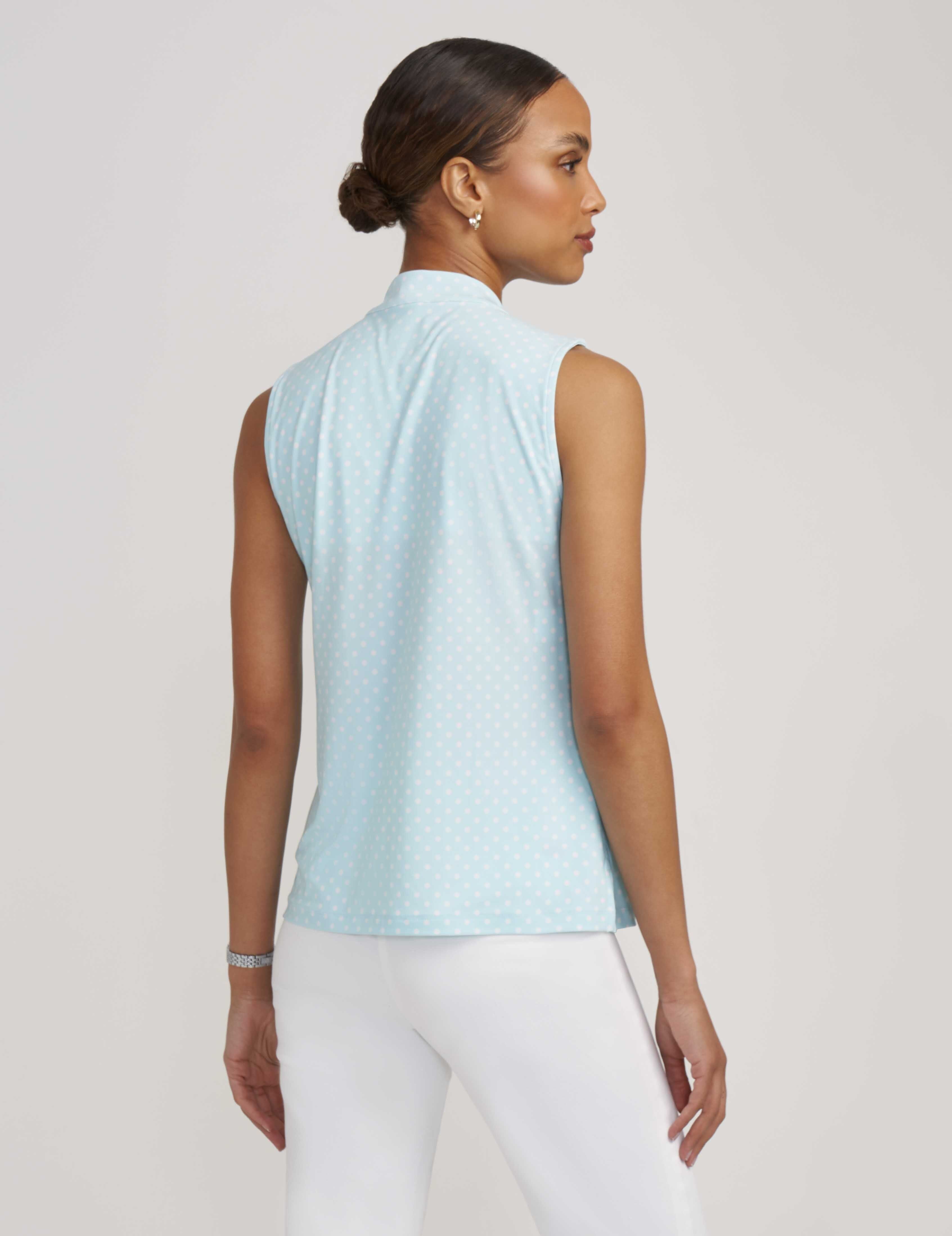 Printed V-Neck Sleeveless Tie Blouse- Clearance sold by Anne Klein product image thumbnail 3