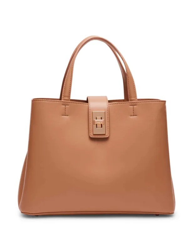 E/W Medium Satchel With Enamel Turn Lock sold by Anne Klein