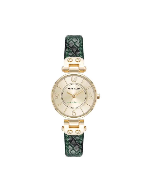 Consider It Sustainable Leather Strap Watch sold by Anne Klein