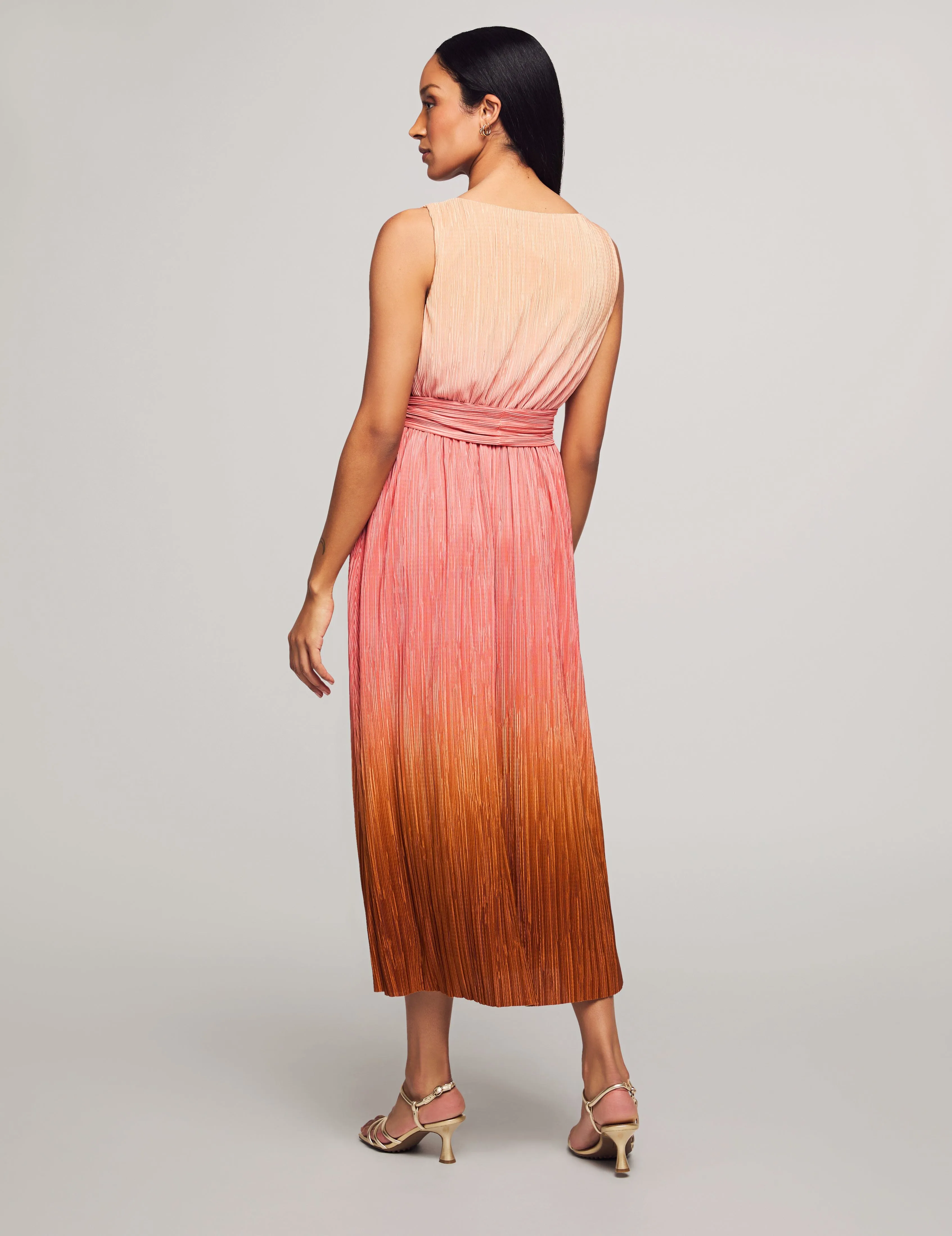 Boatneck Pleated Ombre Midi Dress- Sale sold by Anne Klein product image thumbnail 3