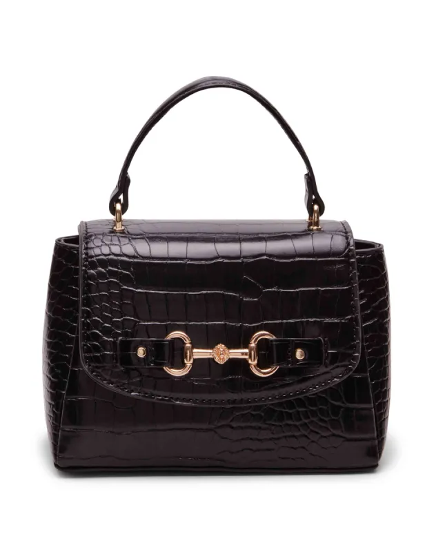 Mini Croco Horsebit Satchel sold by Anne Klein