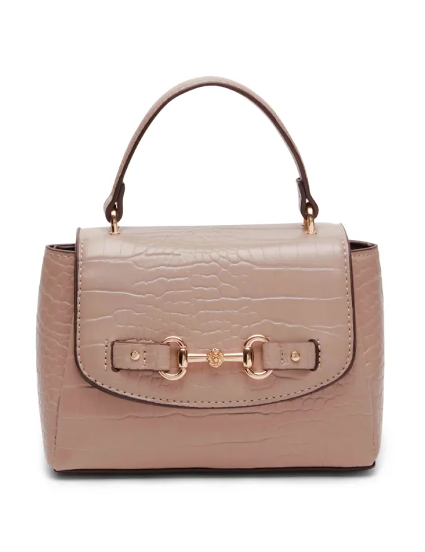 Mini Croco Horsebit Satchel sold by Anne Klein