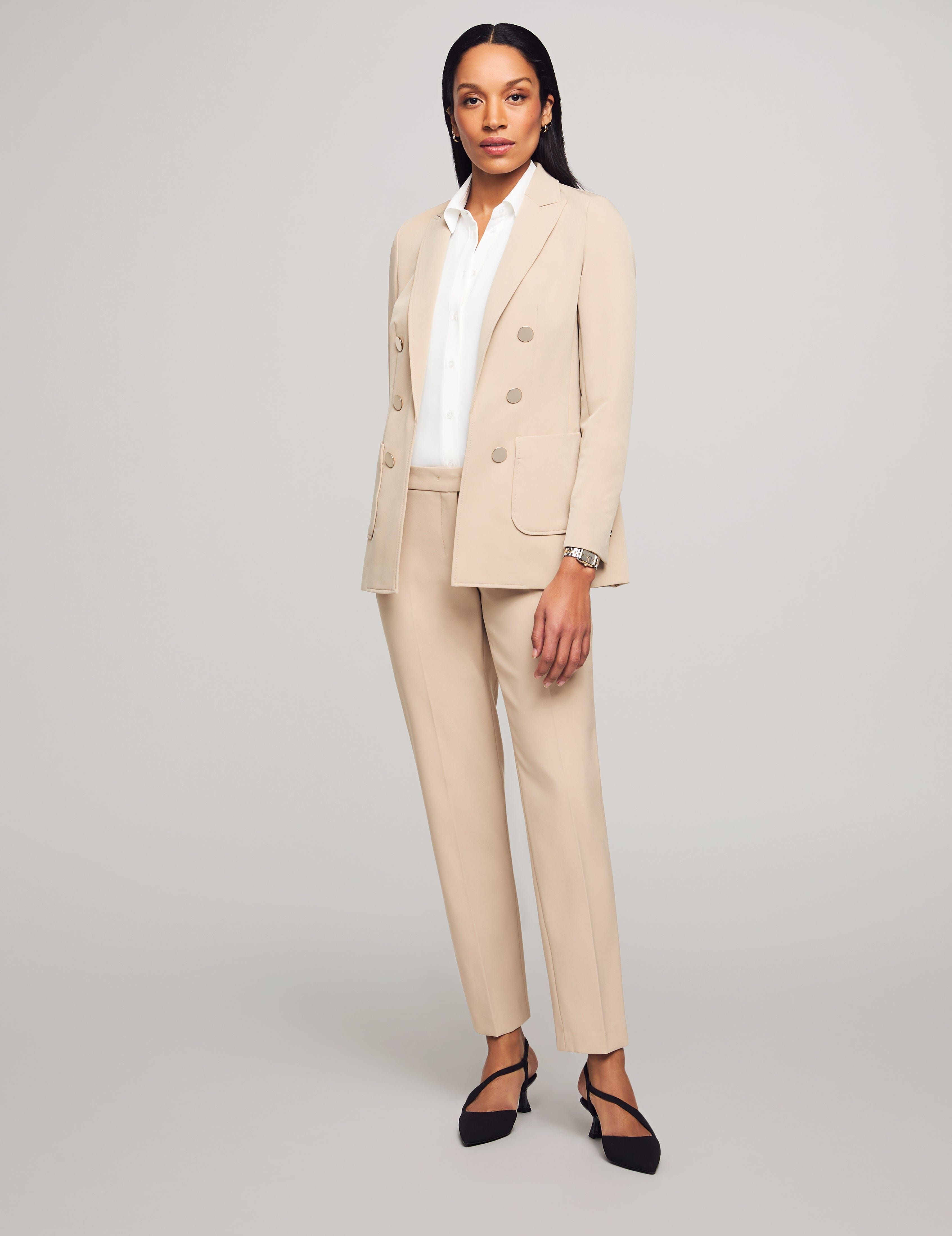 Faux Double-Breasted Jacket With Patch Pockets- Clearance sold by Anne Klein product image thumbnail 3