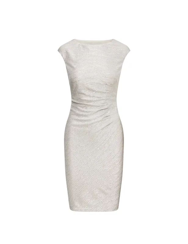 Metallic Knit Side Ruched Dress- Sale sold by Anne Klein