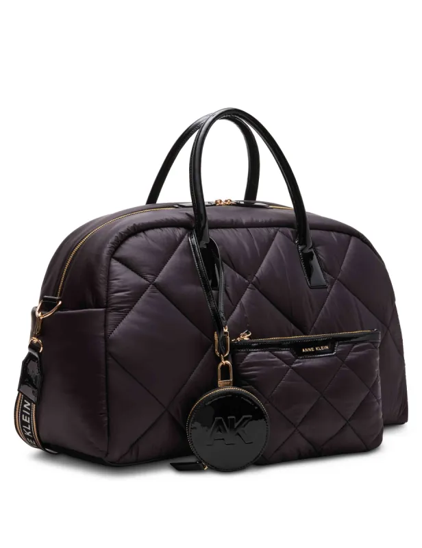 Nylon Weekender With Pouch, Coin Case And Web Strap sold by Anne Klein