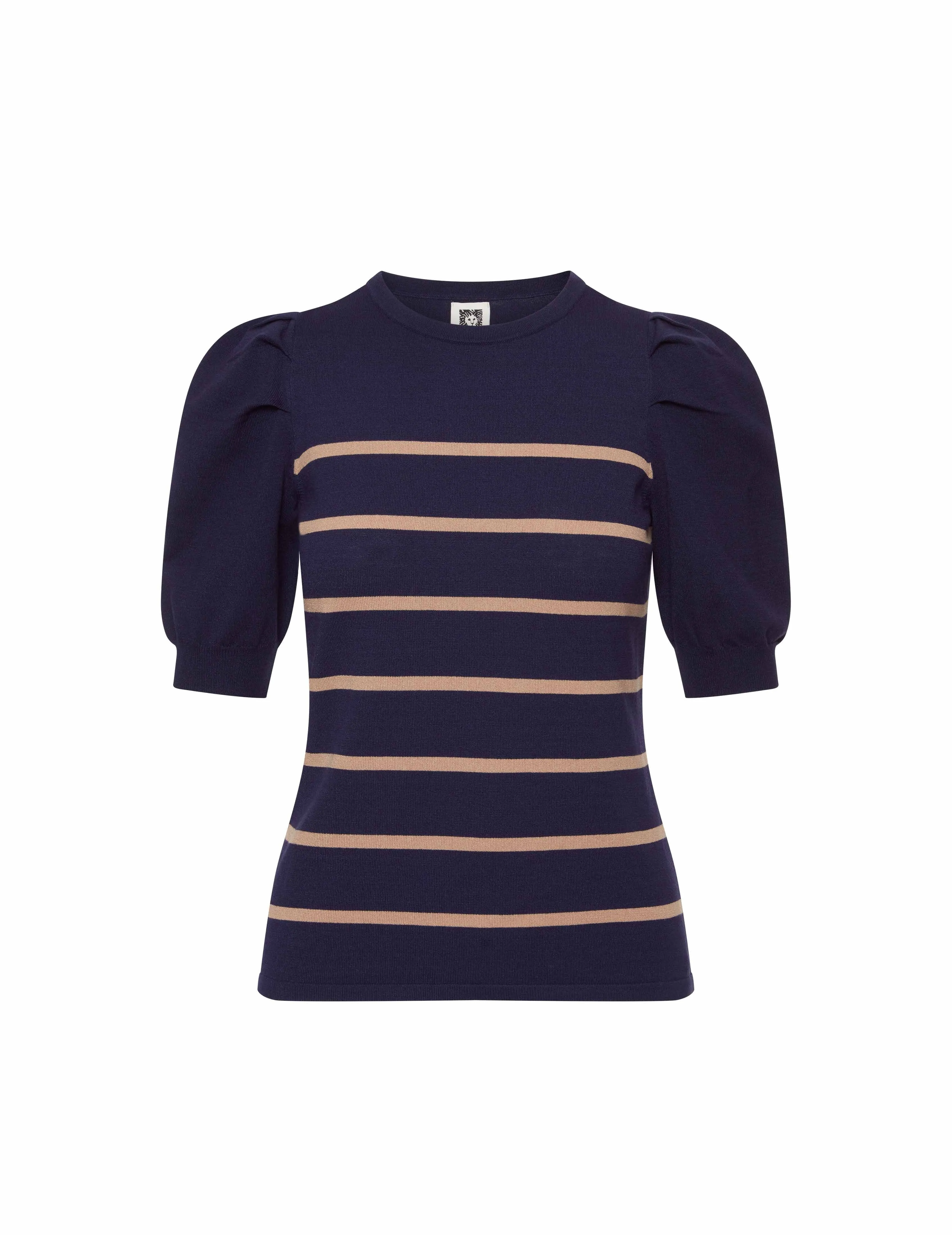 Puff Sleeve Stripe Crew Neck Top- Sale sold by Anne Klein product image thumbnail 2
