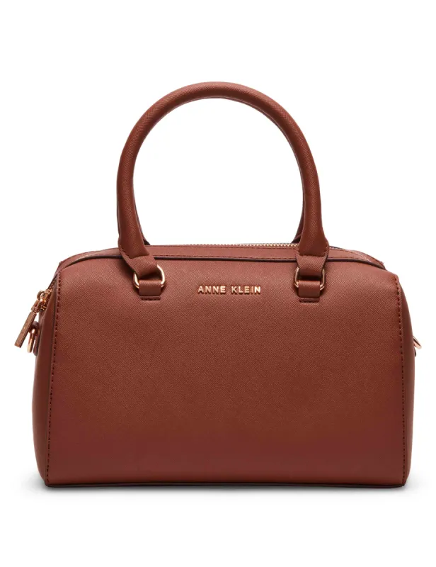Small E/W Satchel With  Logo Web Strap sold by Anne Klein