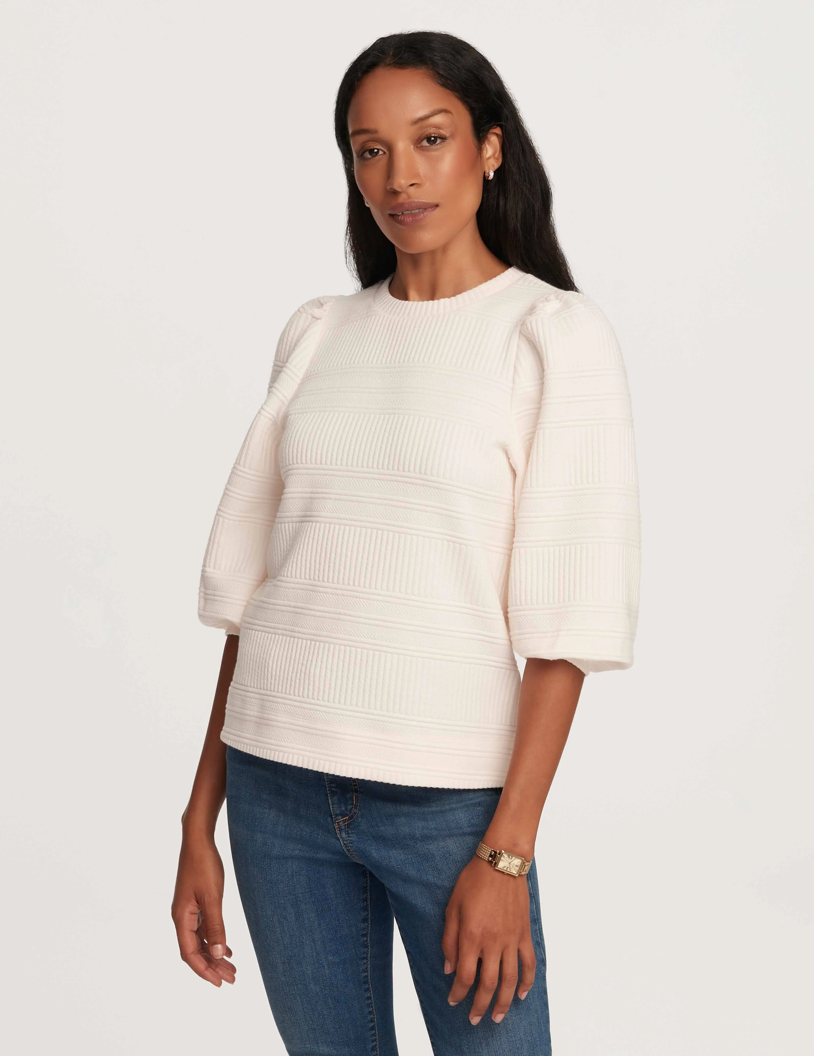 Puff Sleeve Pullover Novelty Quilt- Sale sold by Anne Klein product image thumbnail 3