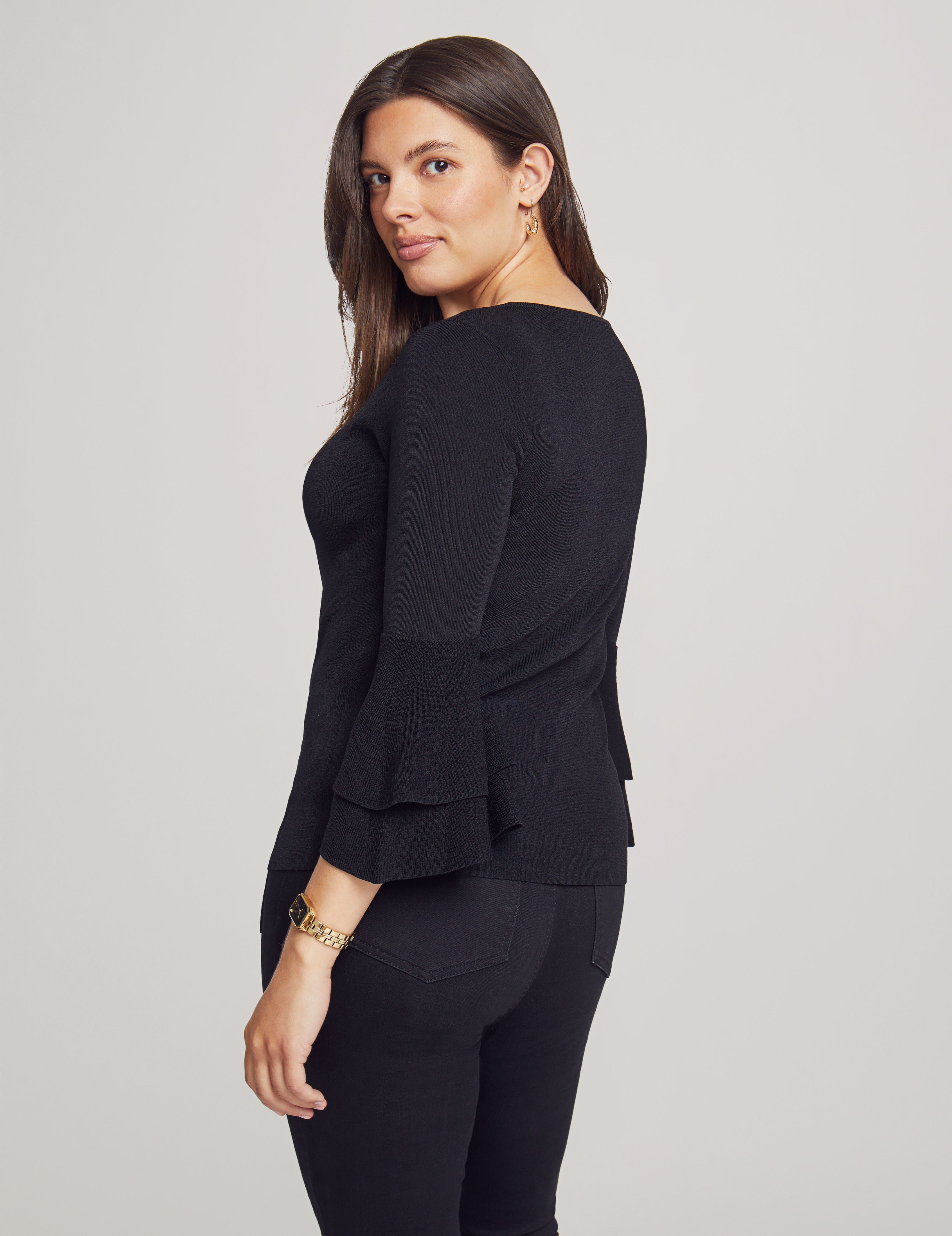 Double Flare Sleeve Sweater sold by Anne Klein product image thumbnail 2