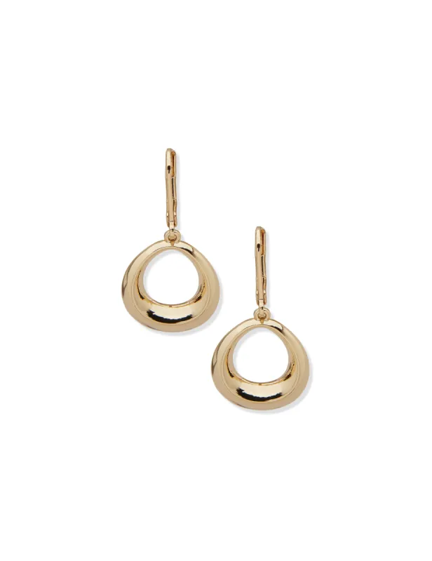 Bevel Oval Drop Earrings sold by Anne Klein