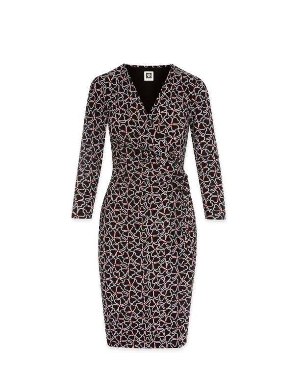 Bohemian Clover Classic Wrap Dress- Clearance made by Anne Klein