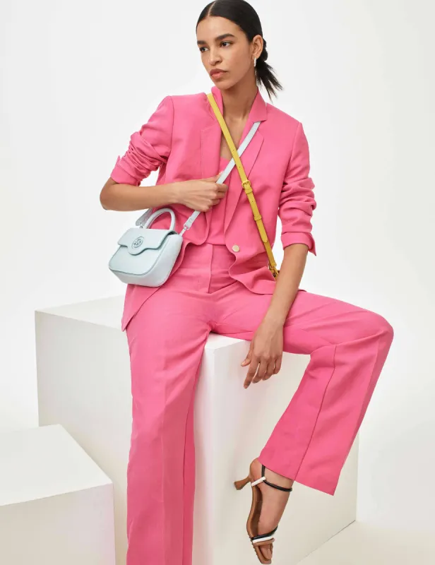 Solid Linen Fly Front Wide Leg Trouser- Clearance sold by Anne Klein