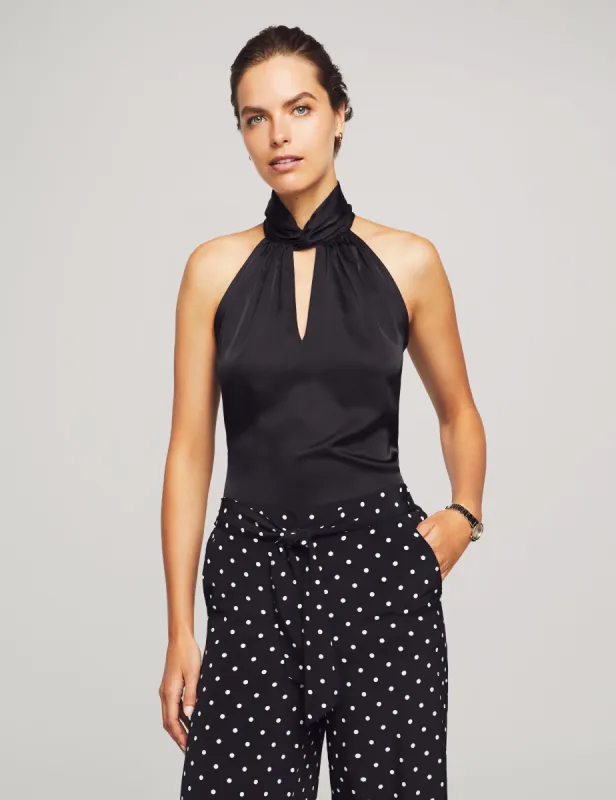 Twist Collar Halter Top- Clearance sold by Anne Klein