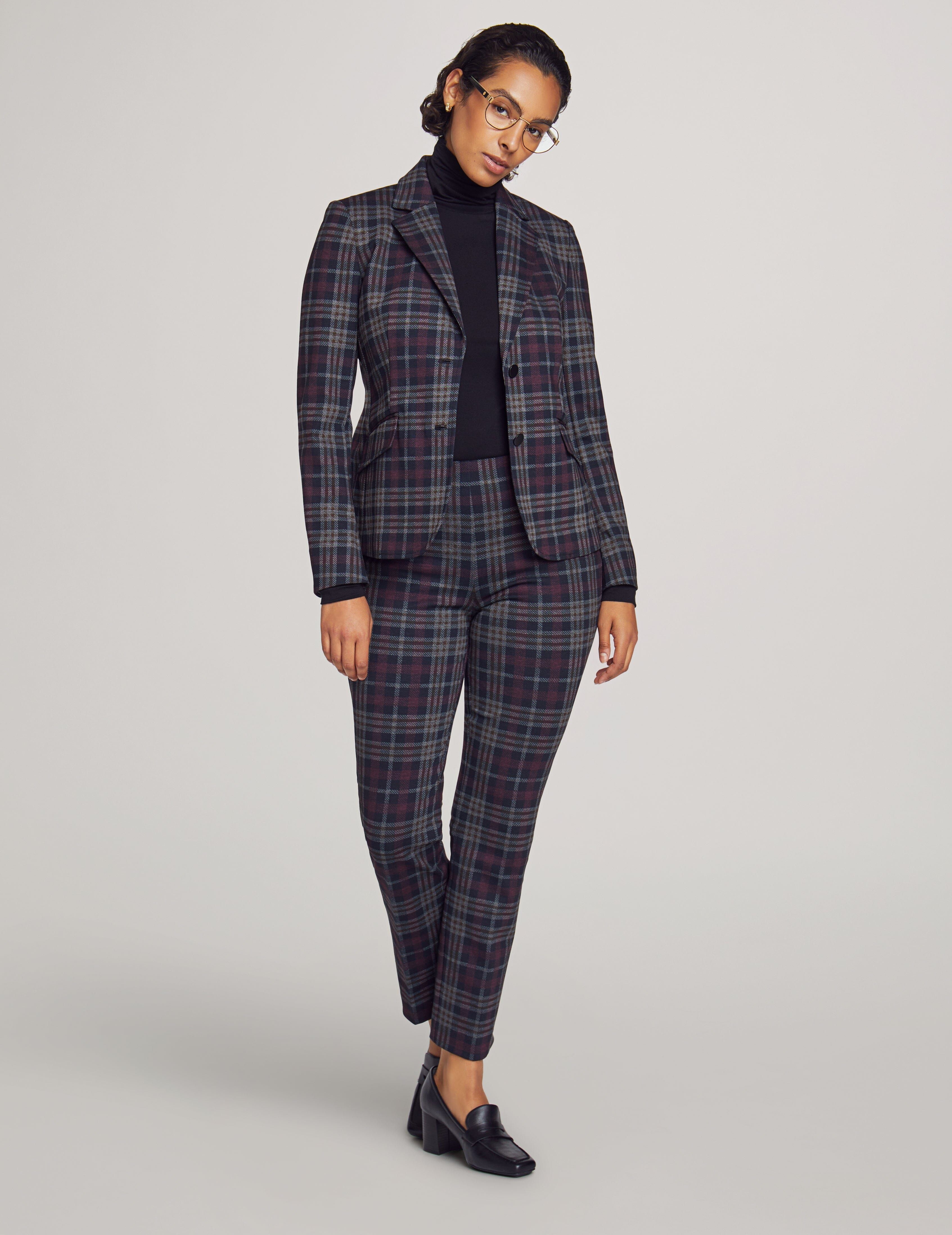 Plaid Printed Two Button Jacket sold by Anne Klein product image thumbnail 4
