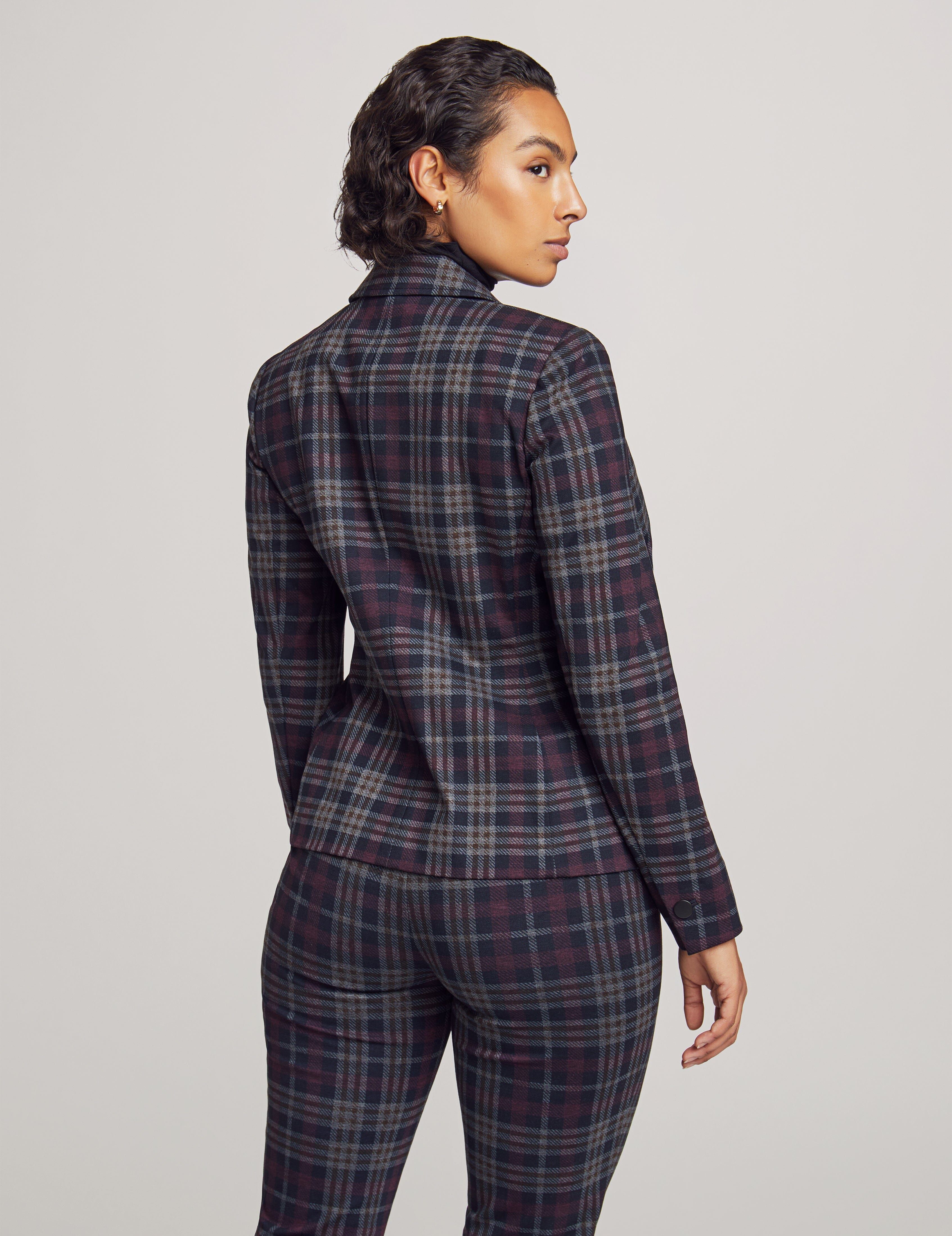 Plaid Printed Two Button Jacket sold by Anne Klein product image thumbnail 3