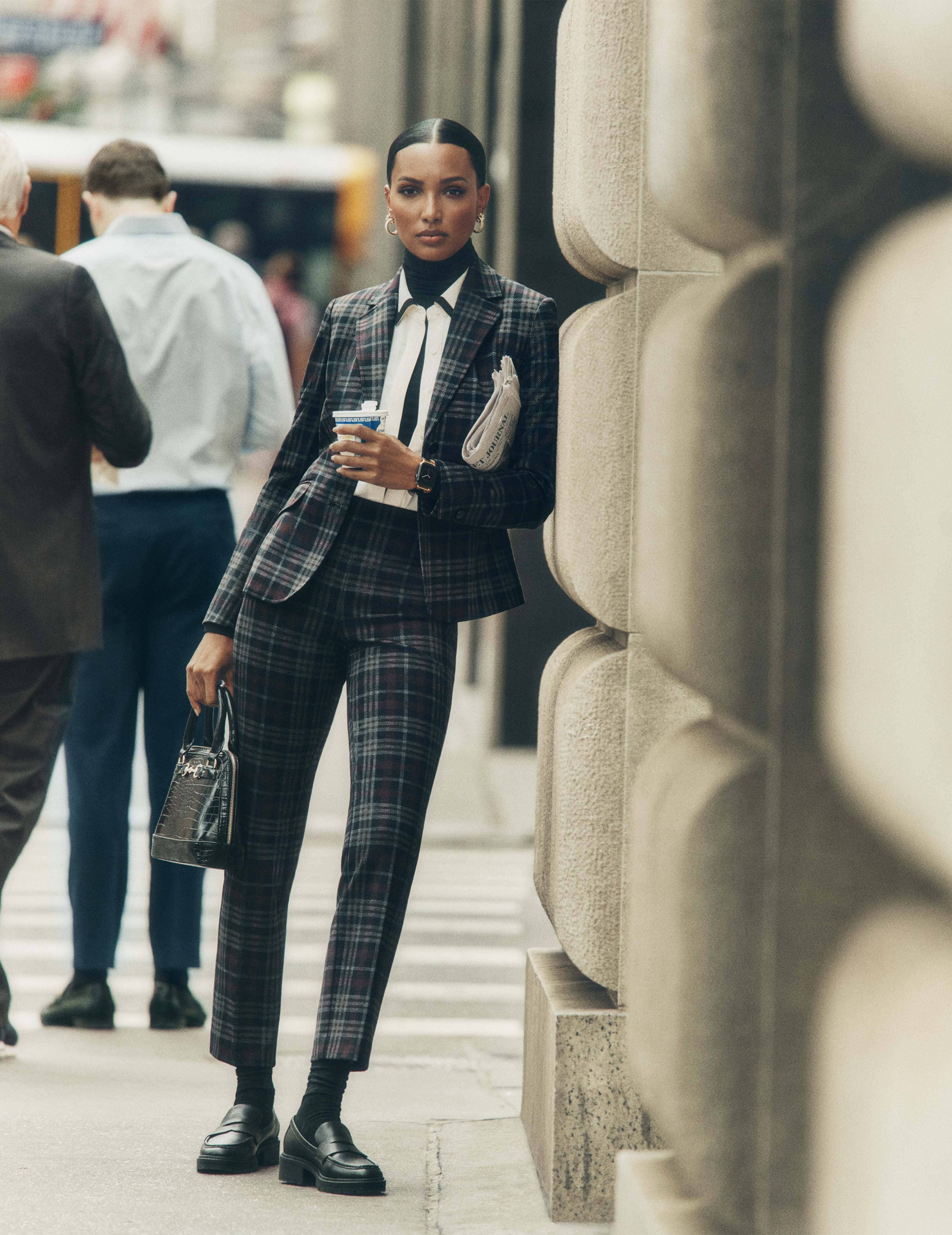 Plaid Printed Two Button Jacket sold by Anne Klein product image thumbnail 7