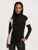 Colorblock Mock Neck Serenity Knit- Sale sold by Anne Klein