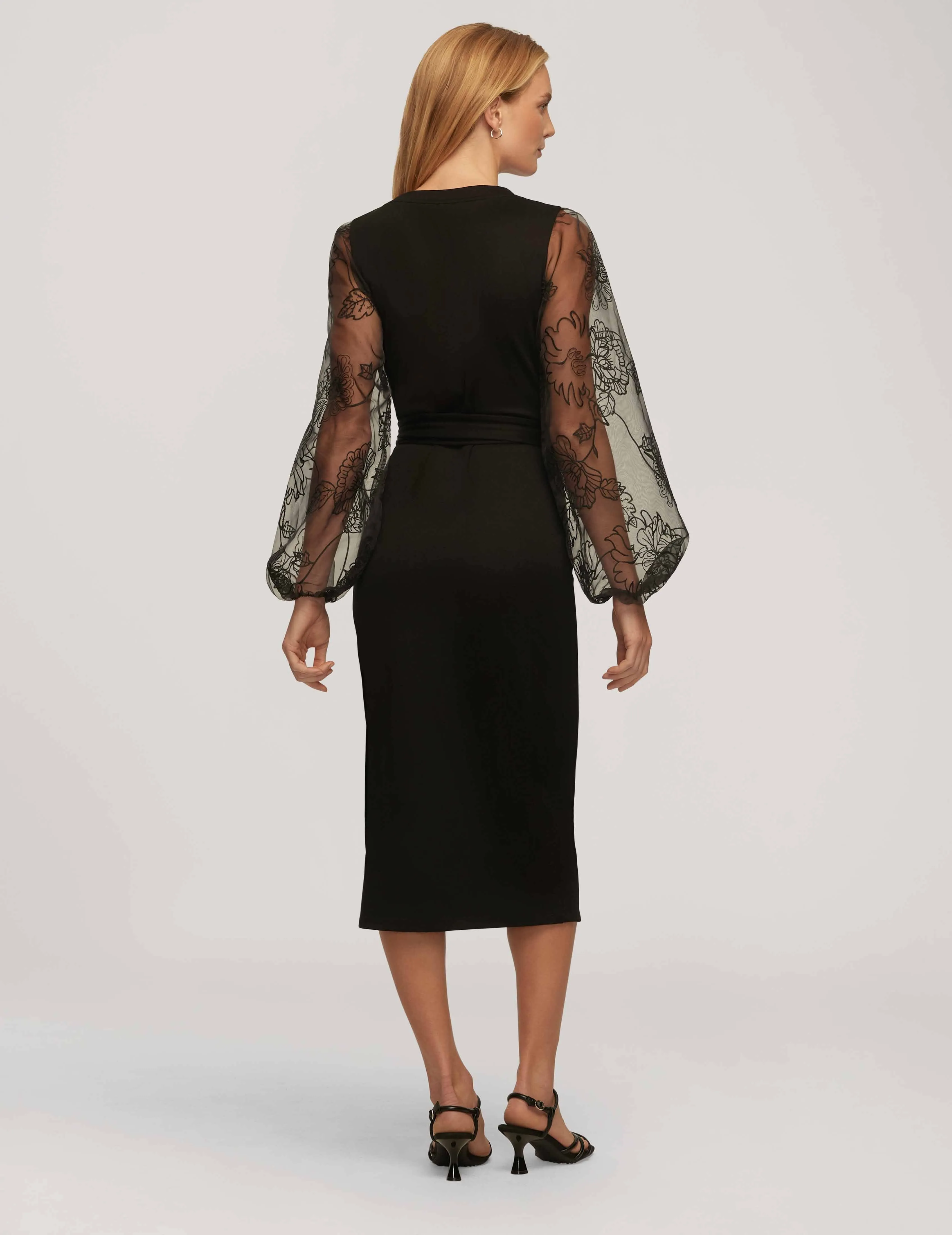 Novelty Balloon Sleeve Midi Dress- Sale sold by Anne Klein product image thumbnail 2