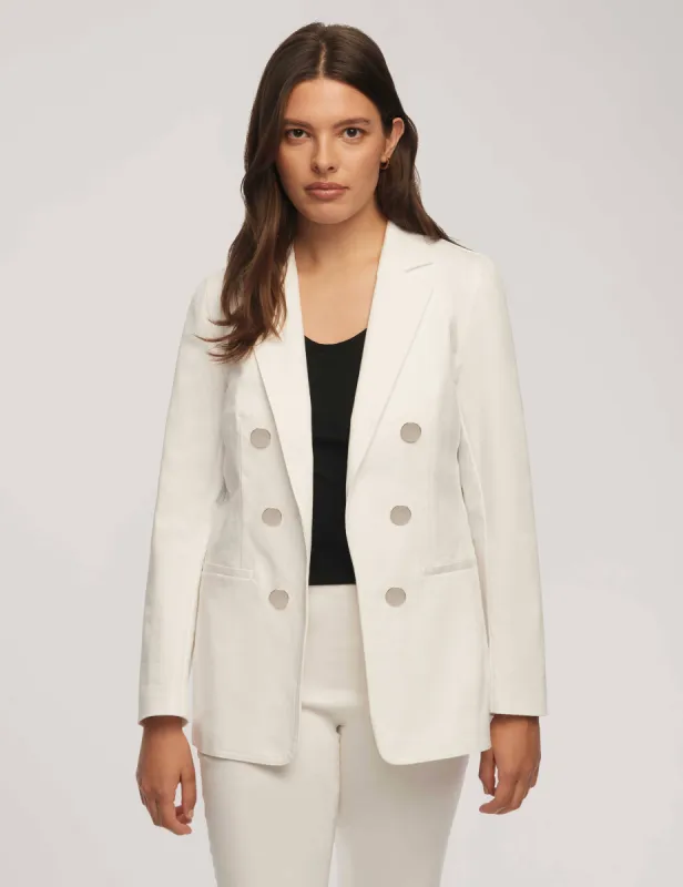 Denim Faux Double Breasted Jacket- Clearance sold by Anne Klein