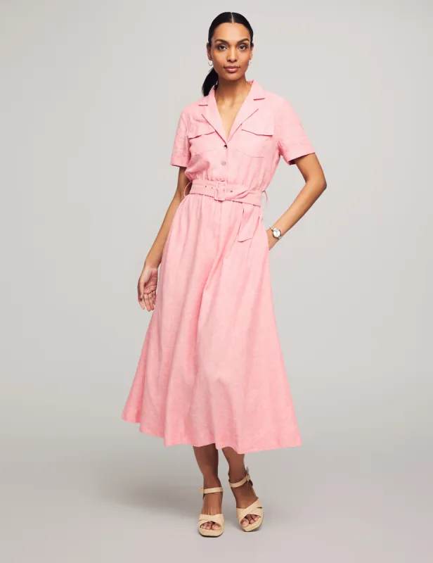 Chambray Linen Camp Pocket Tee Dress- Clearance sold by Anne Klein