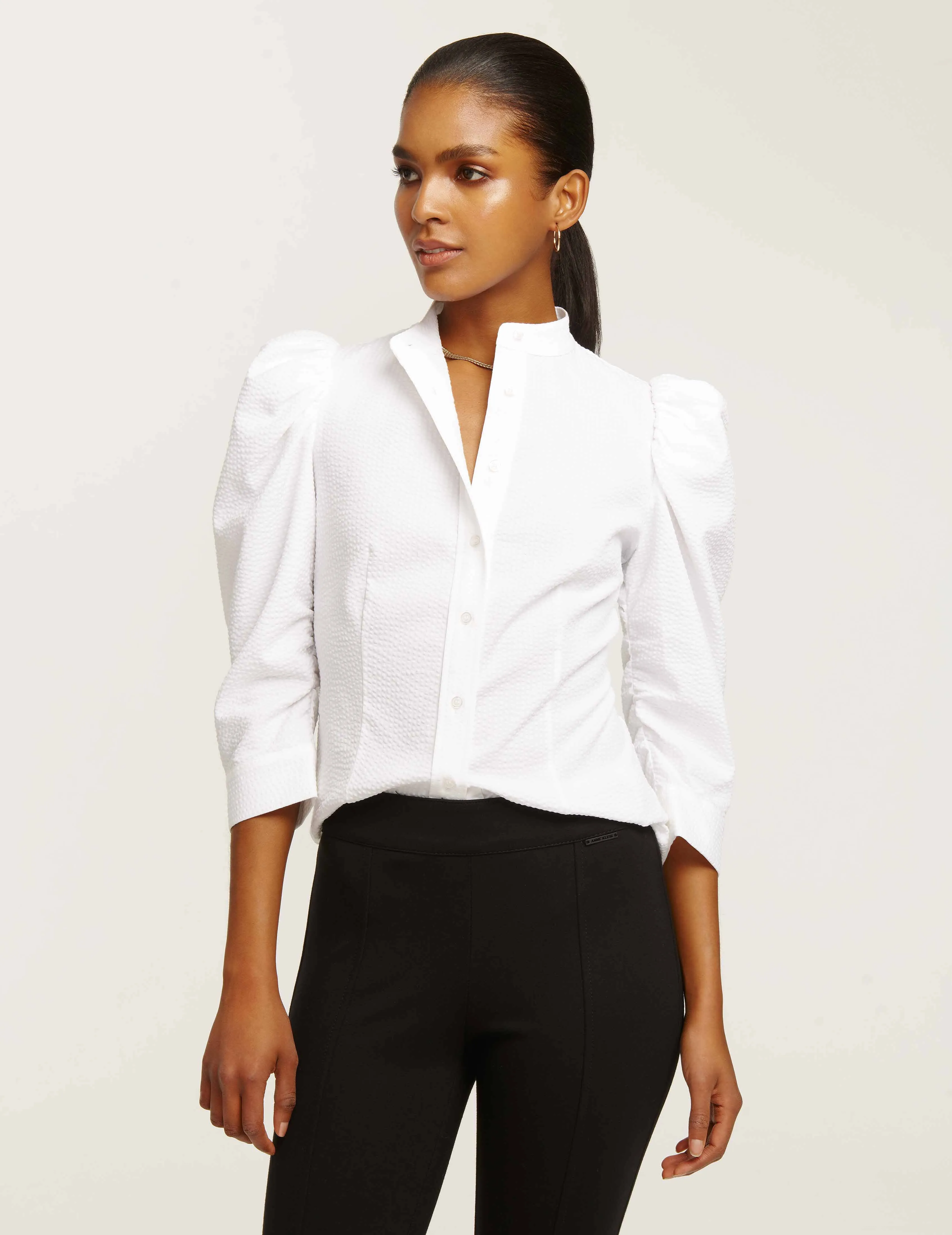 Puff Sleeve Button Down- Sale sold by Anne Klein product image thumbnail 2
