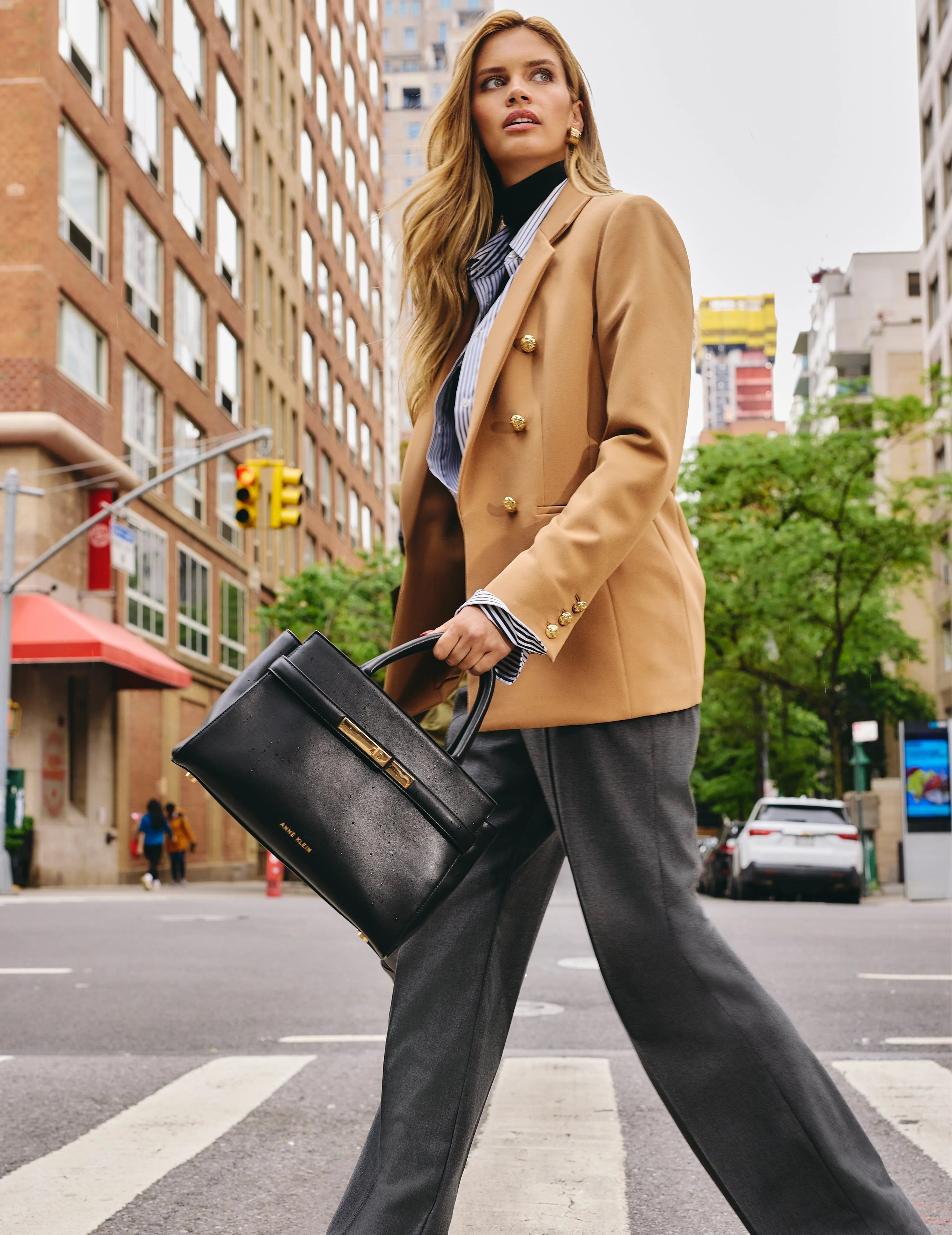 Anne Stretch Faux Double Breasted Jacket sold by Anne Klein