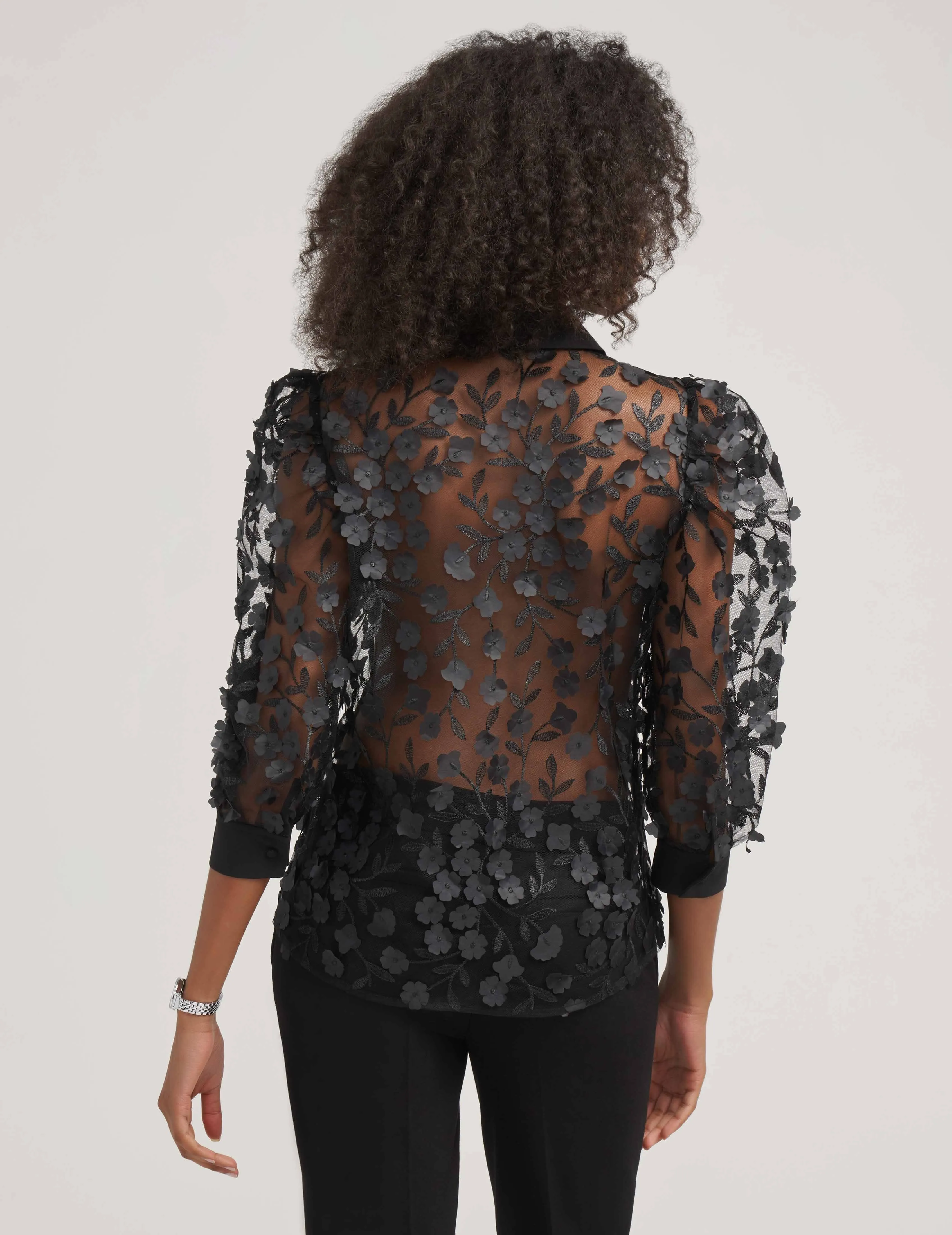 Floral Applique Blouse -Sale sold by Anne Klein product image thumbnail 2