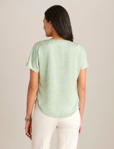 Short Sleeve V Neck Blouse sold by Anne Klein