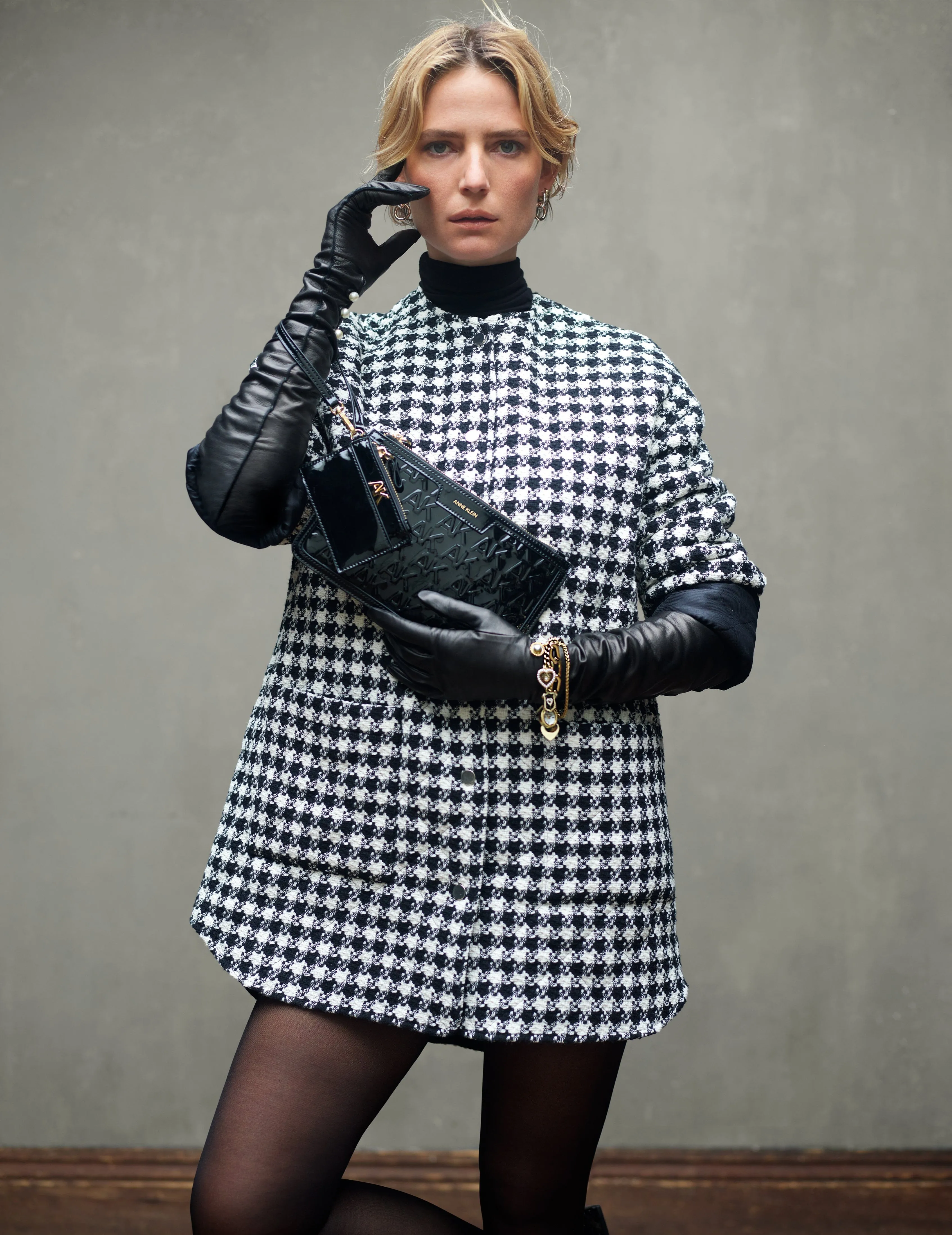 Quilted Houndstooth Jacket- Sale sold by Anne Klein