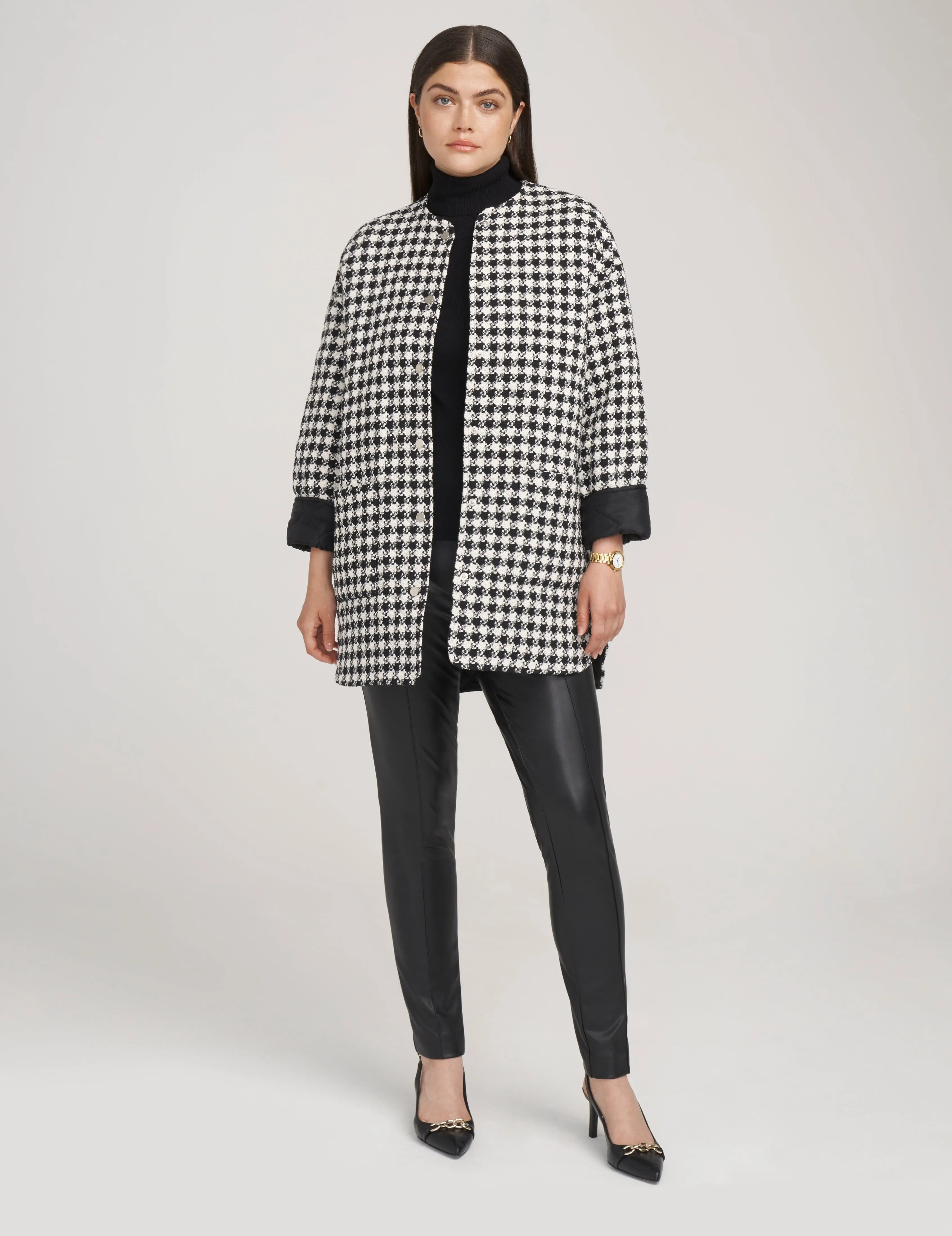 Quilted Houndstooth Jacket- Sale sold by Anne Klein product image thumbnail 4