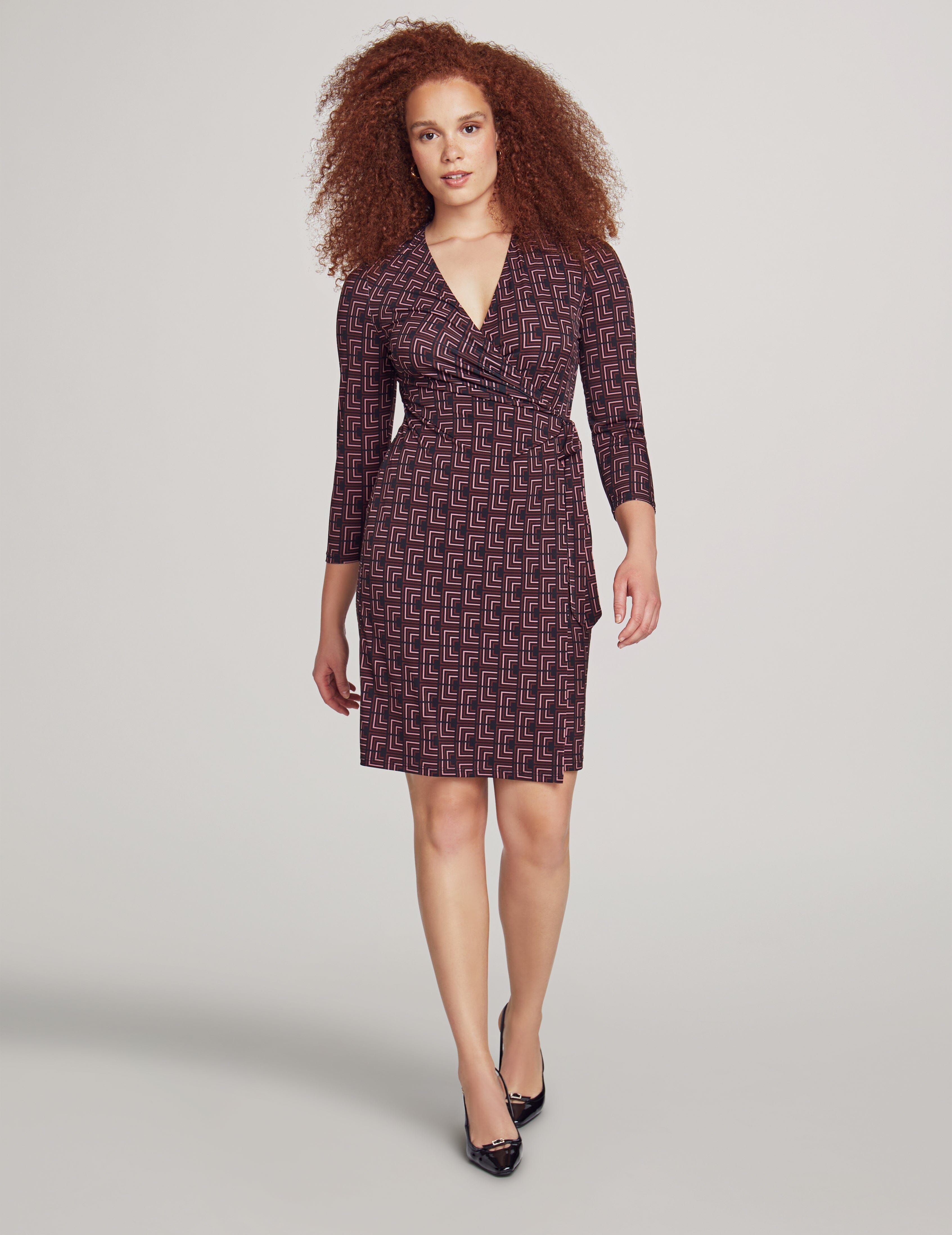 Petite Printed Classic Wrap Dress sold by Anne Klein