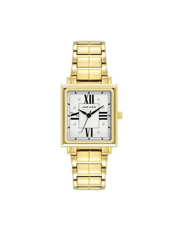 Square Crystal Accented Dial Watch sold by Anne Klein