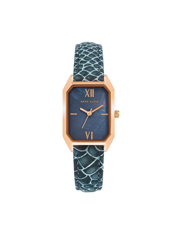 Octagonal Shaped Leather Strap Watch sold by Anne Klein