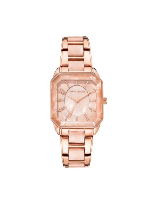 Square Case Resin Link Bracelet Watch sold by Anne Klein