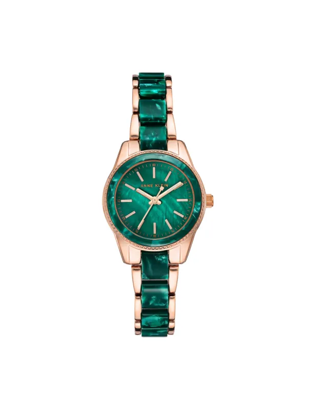 Pearlescent Resin Link Bracelet Watch sold by Anne Klein