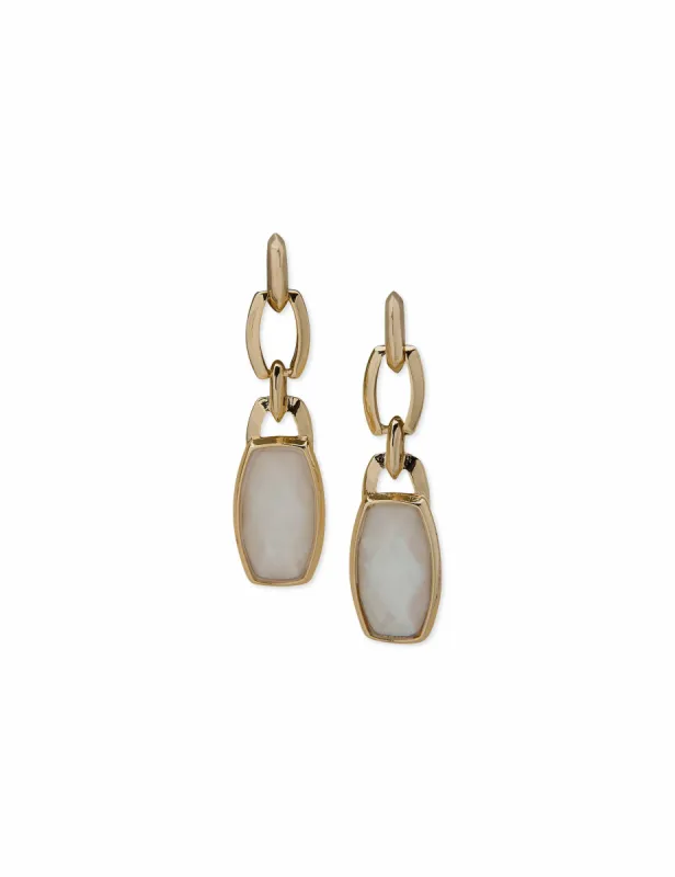 Linear Faux Pearl Drop Earrings sold by Anne Klein