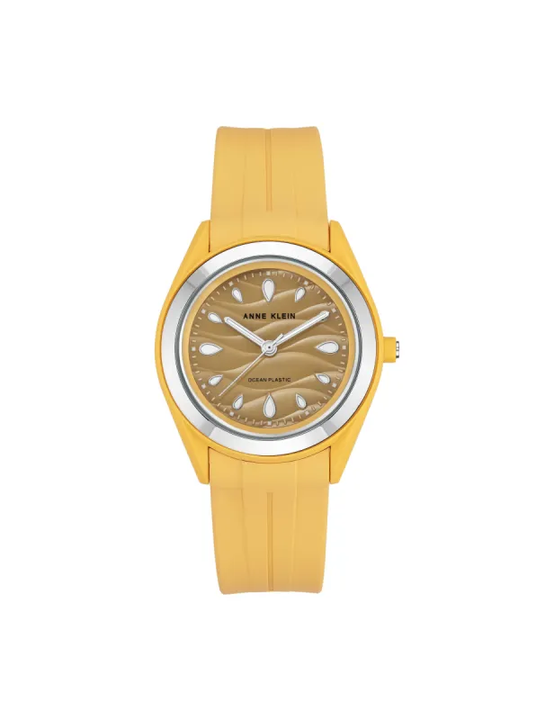 Consider It Solar Recycled Ocean Plastic Strap Watch made by Anne Klein