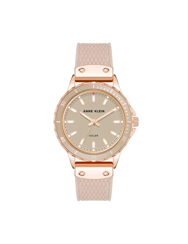 Considered Solar Rubber Strap Watch made by Anne Klein