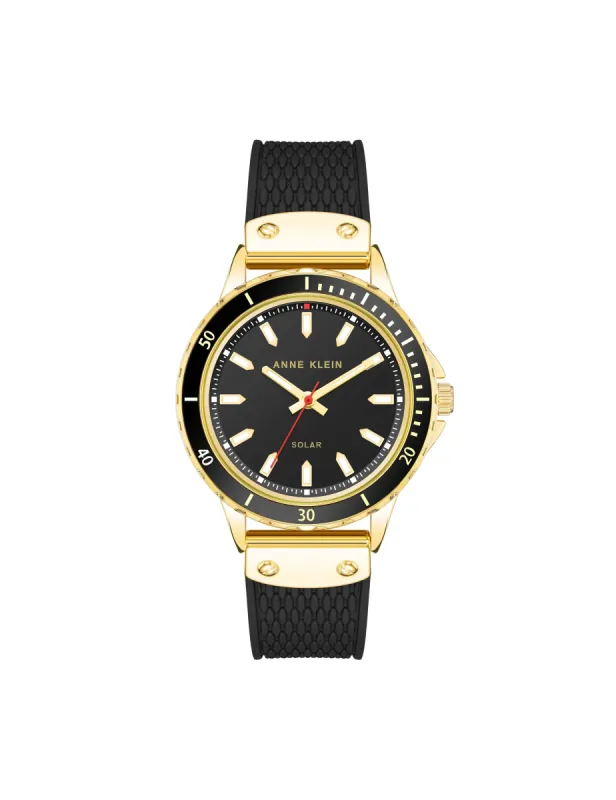 Considered Solar Rubber Strap Watch made by Anne Klein