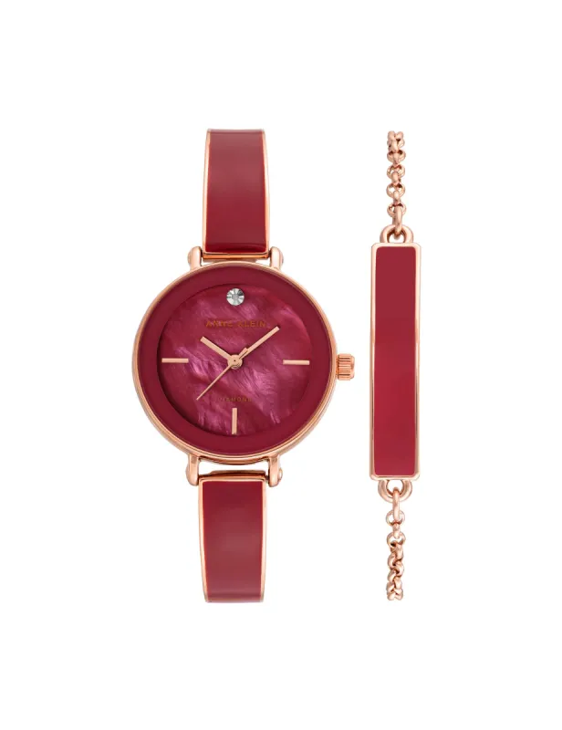 Diamond Bangle Watch With Bracelet Set sold by Anne Klein