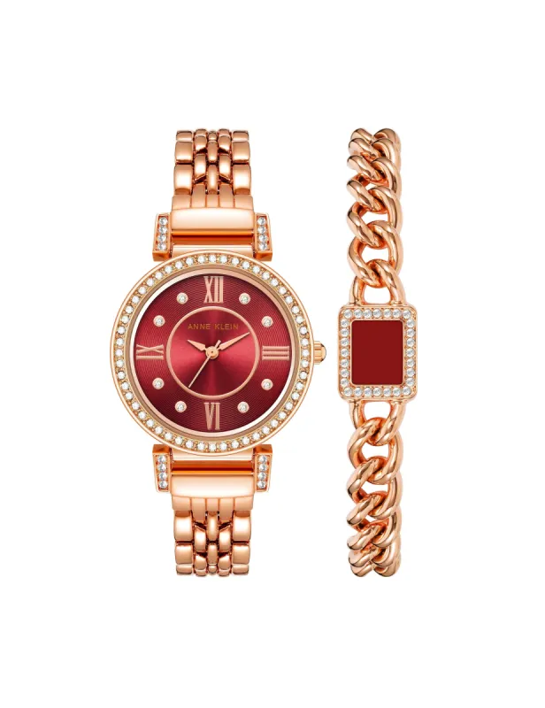 Premium Crystal Watch and Bracelet Set sold by Anne Klein