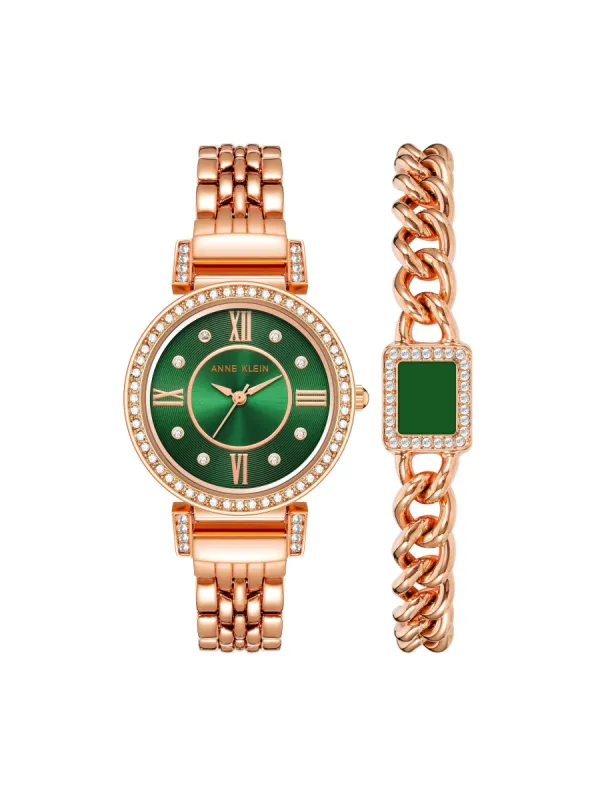 Premium Crystal Watch and Bracelet Set sold by Anne Klein