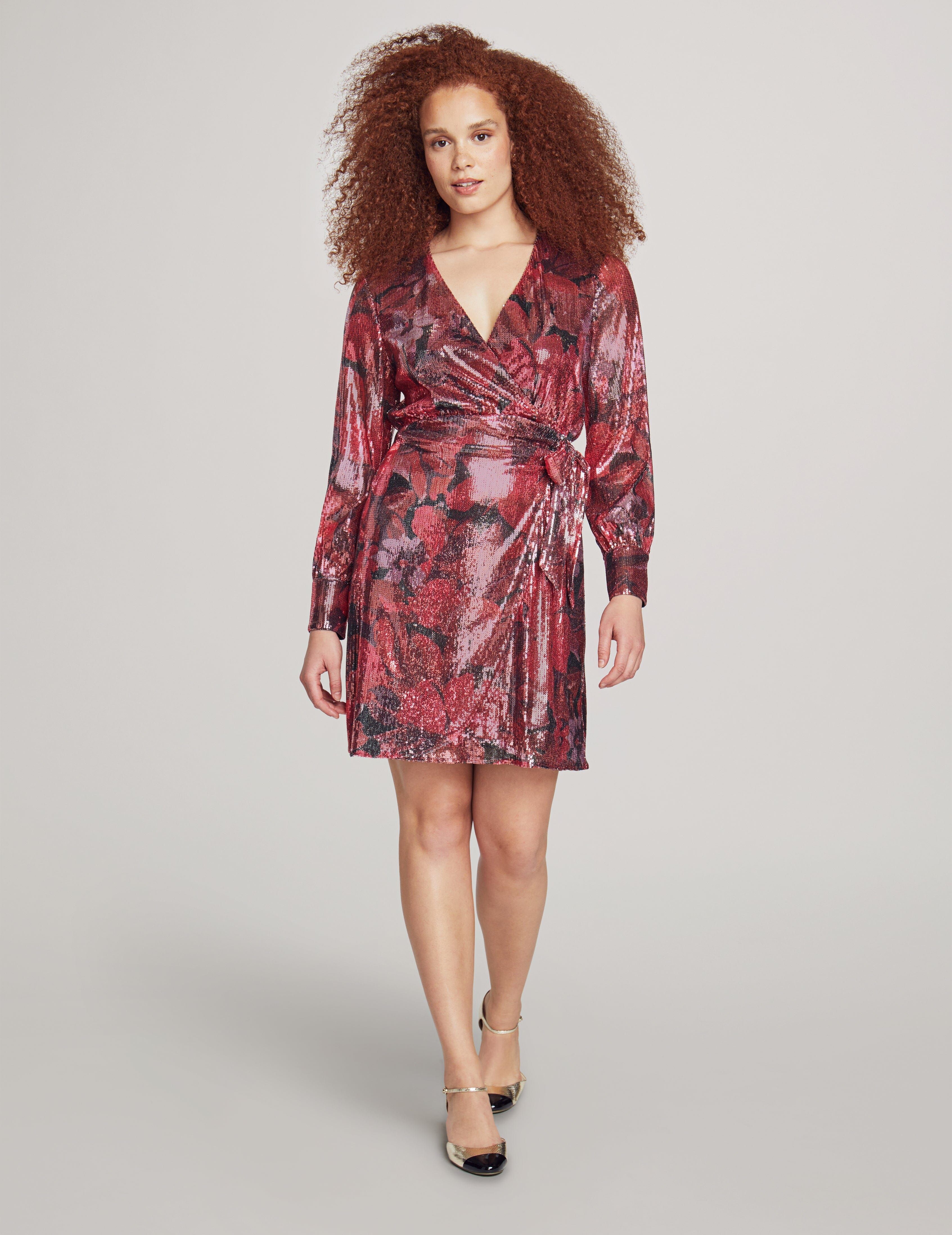 Faux Wrap Dress With Blouson Sleeves sold by Anne Klein