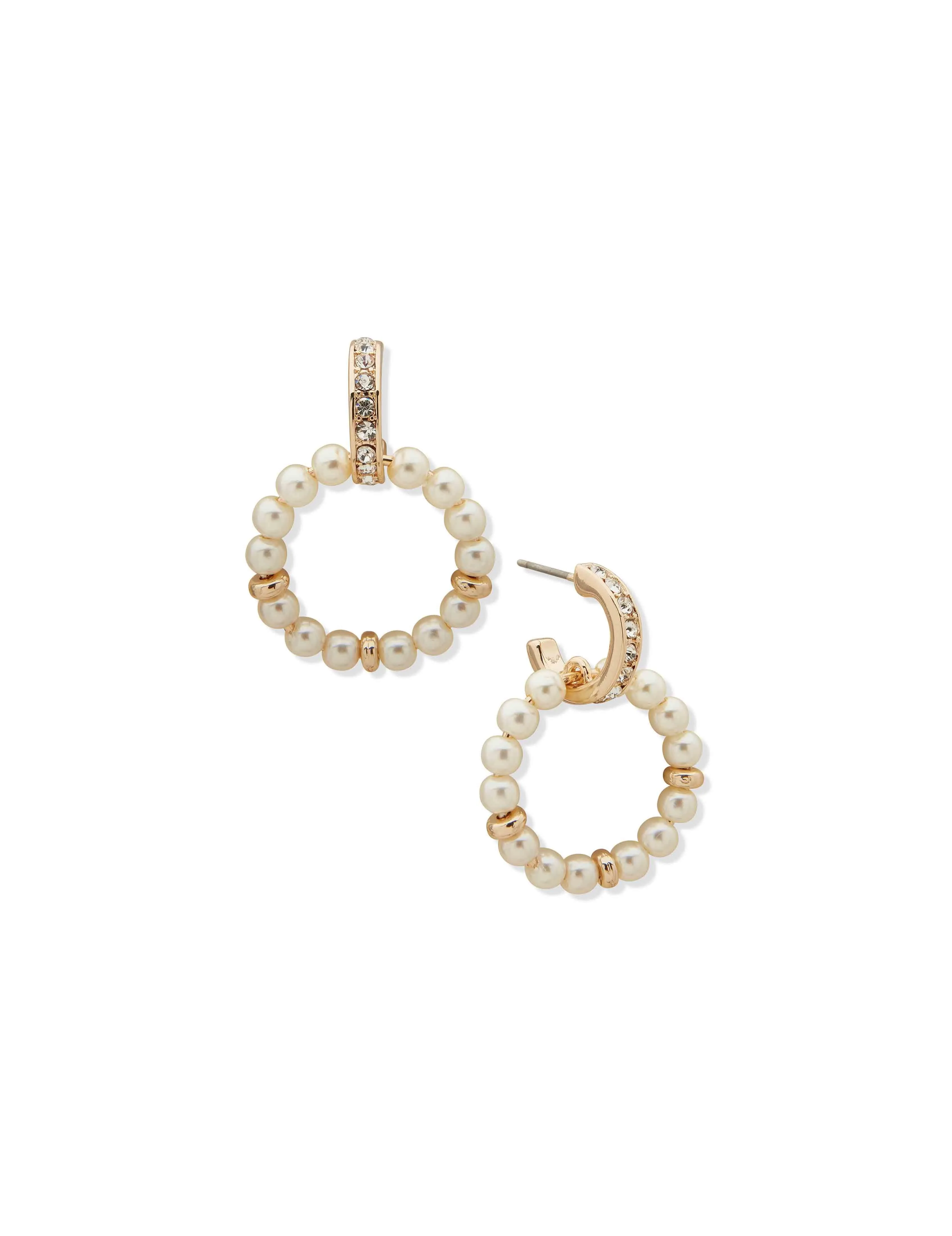 Open Ring Huggie Earrings sold by Anne Klein