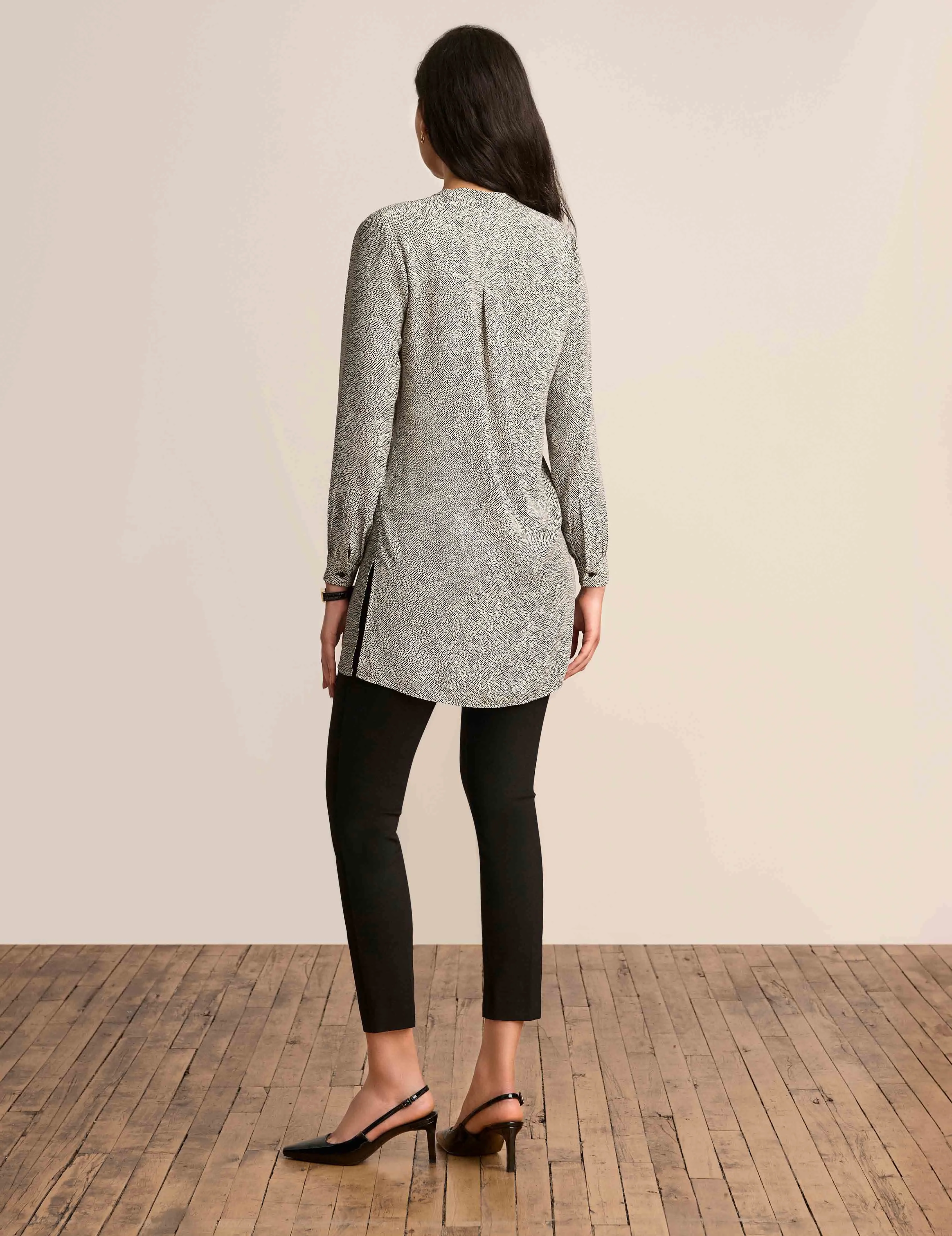 Rambling Dot Nehru Tunic sold by Anne Klein product image thumbnail 2