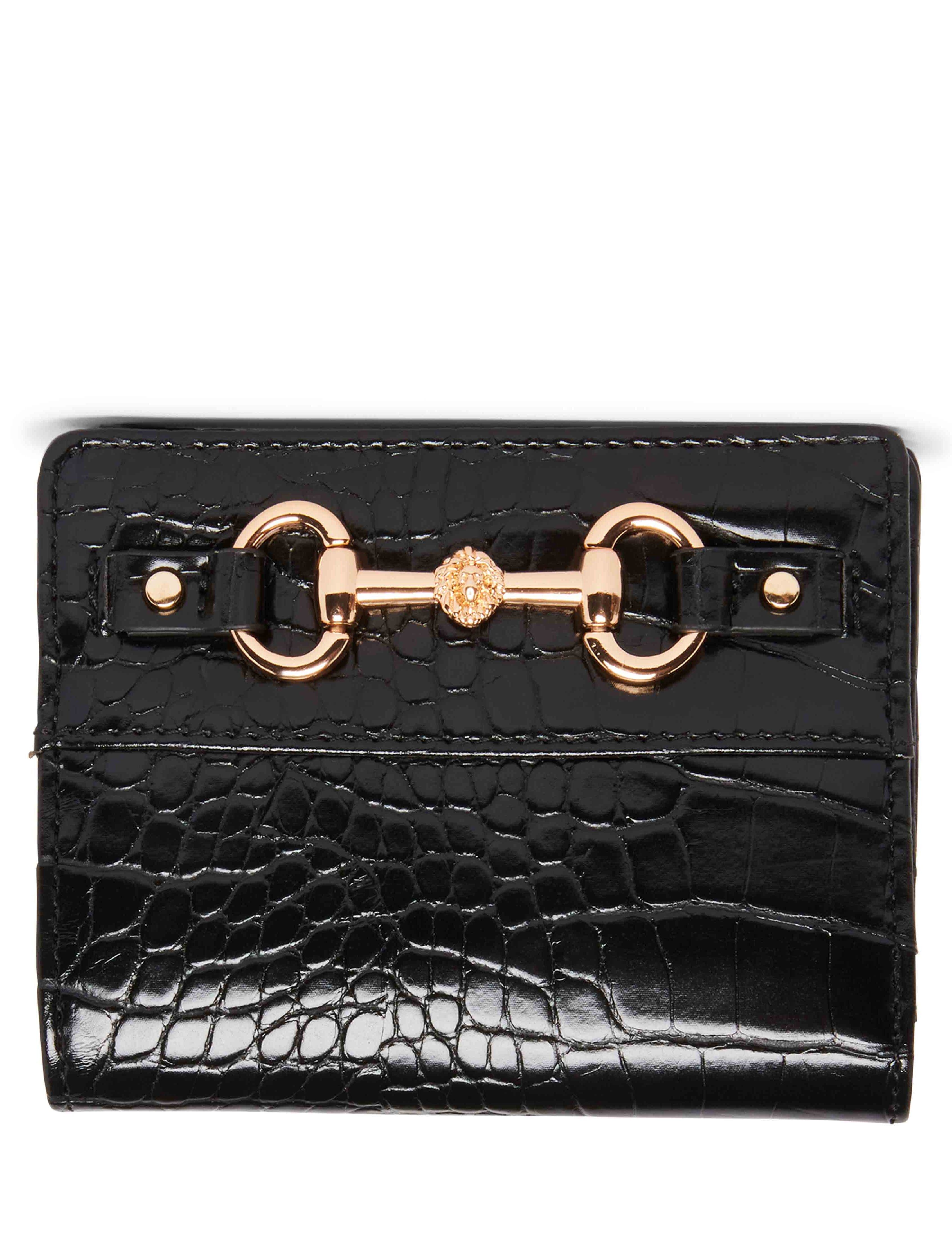 AK Small Croco Horsebit Snap Wallet sold by Anne Klein