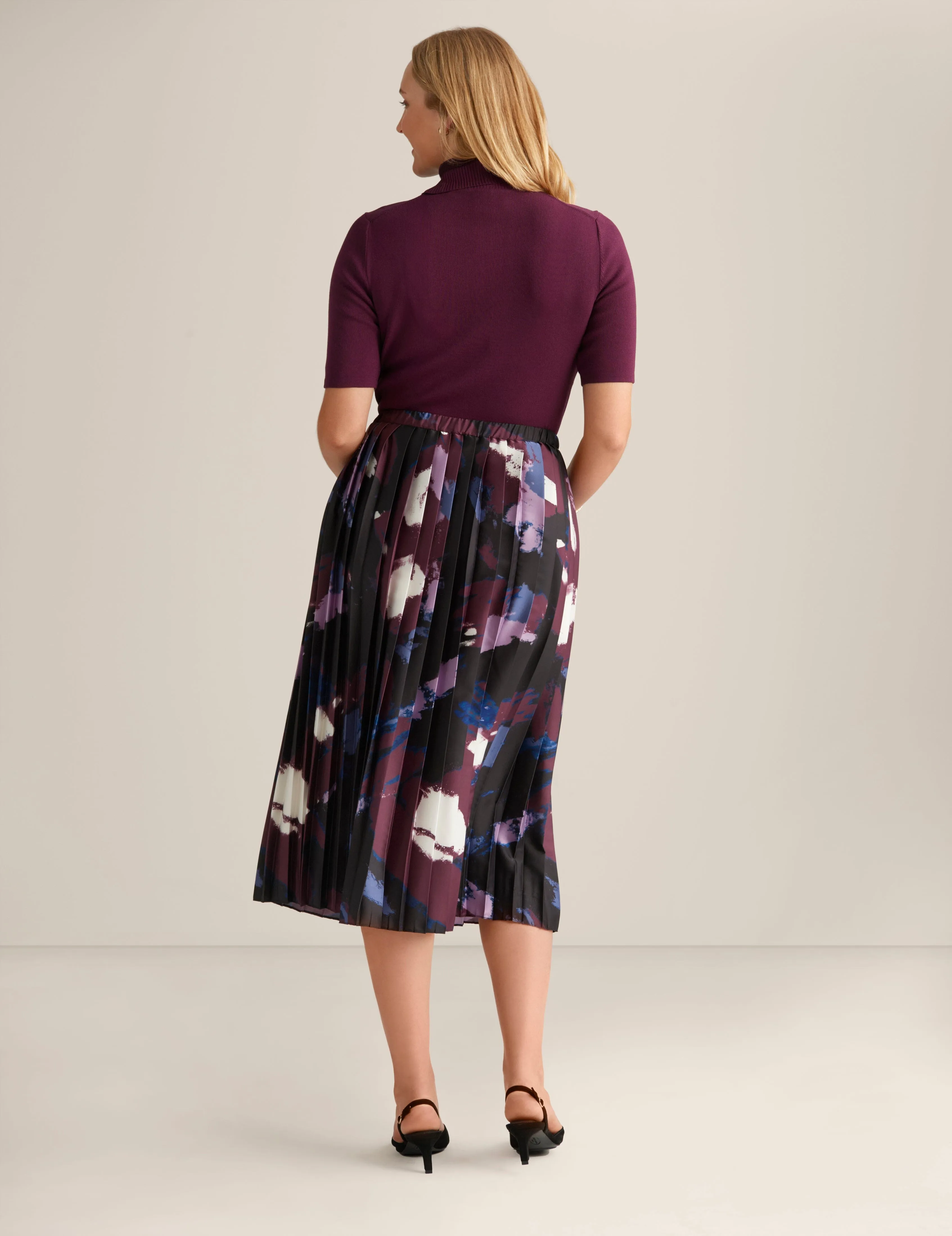Pull On Pleated Skirt sold by Anne Klein product image thumbnail 2