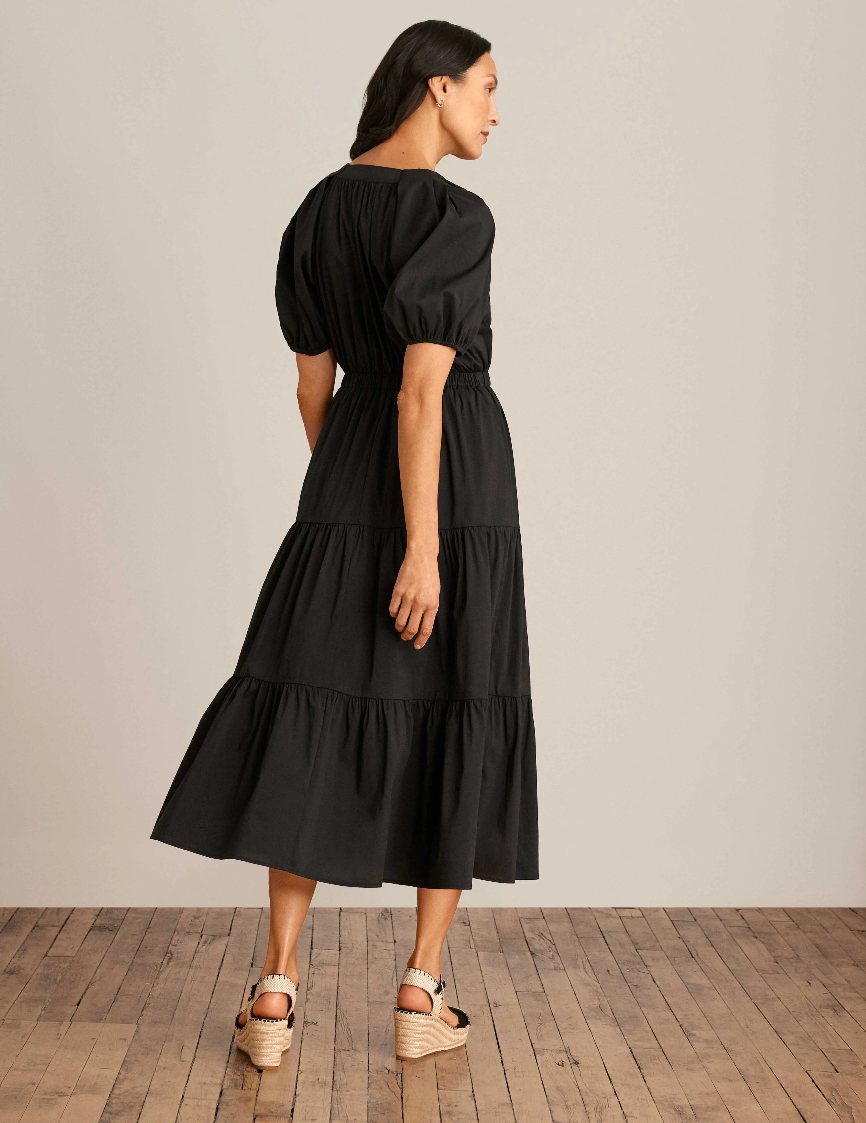Tiered Puff Sleeve Midi Dress - Sale sold by Anne Klein product image thumbnail 3
