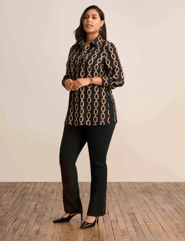 Long Sleeve Collared Button Front Shirt sold by Anne Klein